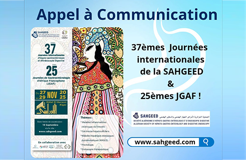 37<sup>èmes</sup> Journées internationales de la SAHGEED & 25<sup>èmes</sup> JGAF!